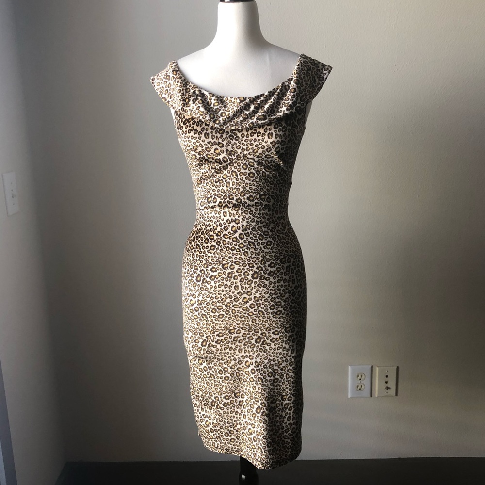 Stop Staring Leopard Print Velour Dress